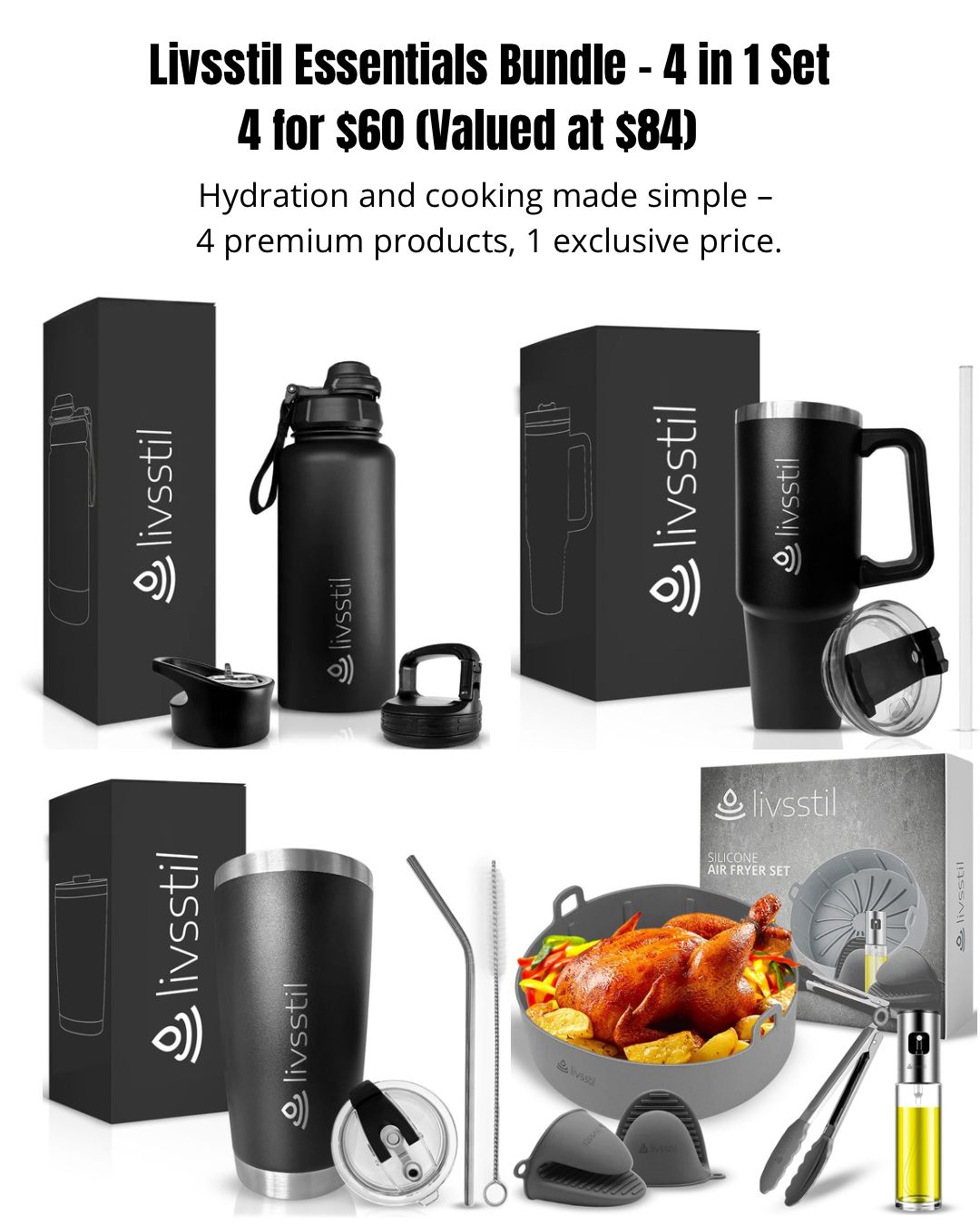 livsstil Essentials Bundle - 4 in 1 Set - 4 for $60